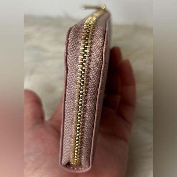 Furla Pink leather classic zippered wallet New with tag - Picture 8 of 11